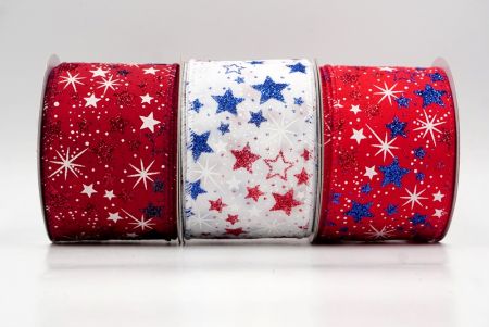 Holiday Sparkle Star Wired Ribbon_KF9949.KF9950